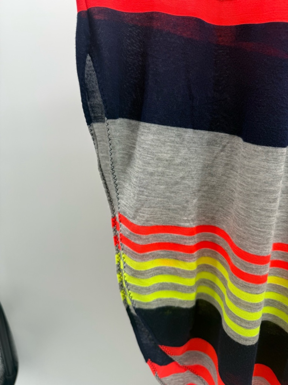 Marc by Marc Jacob’s lightweight neon stripe knit maxi skirt shaped hem size S - Picture 7 of 11